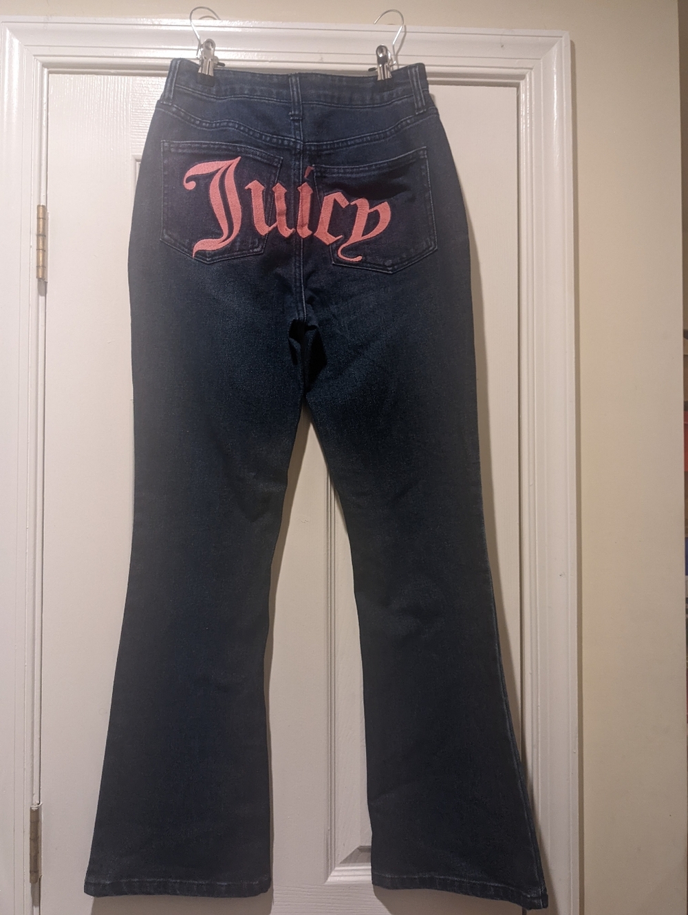Women's 4 Juicy Couture Dark Wash Jeans with Pink Back Logo